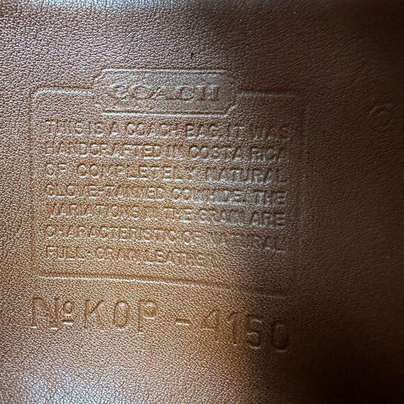 Vintage Coach FLETCHER BAG Shoulder Tan Messenger Flap 4150 COSTA RICA - Picture 7 of 16